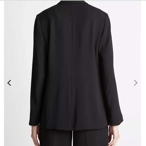Vince Black Crepe Double Breasted Blazer Size 8 - Picture 4 of 16